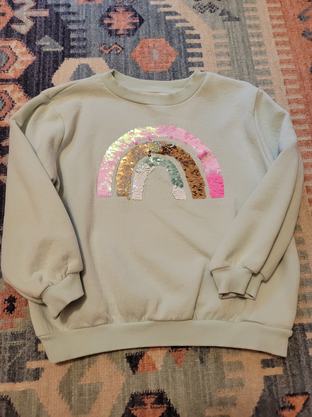 Girls' Sequin Rainbow Sweatshirt - H&M